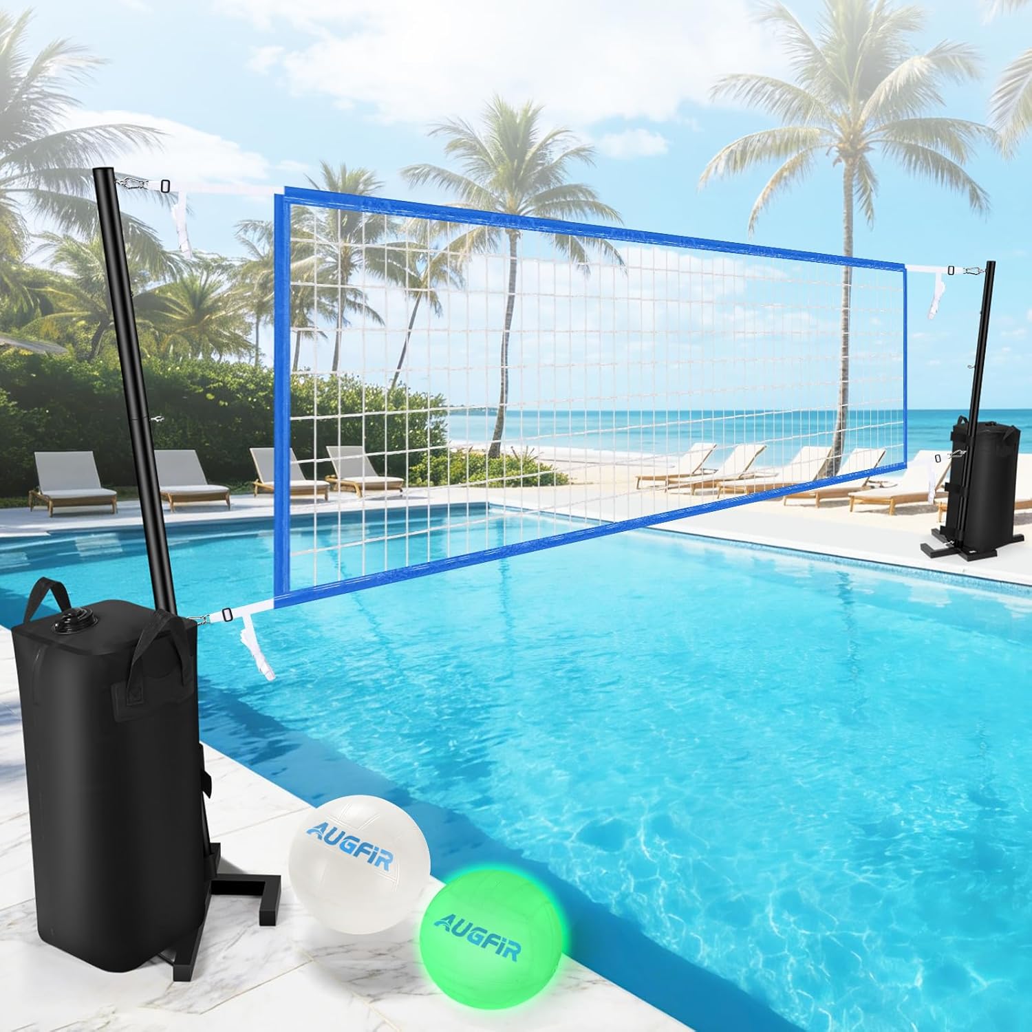 Heavy Duty Pool Volleyball Net - Heavy Equipment Game review and price